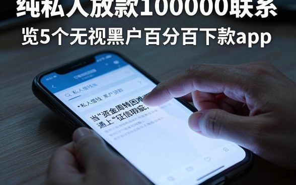 纯私人放款100000联系,概览5个无视黑户百分百下款app