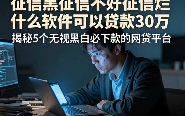 征信黑征信不好征信烂什么软件可以贷款30万,揭秘5个无视黑白必下款的网贷平台