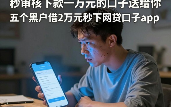 秒审核下款一万元的口子送给你，揭秘五个黑户借2万元秒下网贷口子app