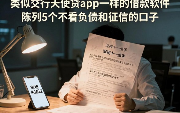 类似交行天使贷app一样的借款软件,陈列5个不看负债和征信的口子