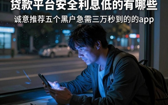 贷款平台安全利息低的有哪些,诚意推荐五个黑户急需三万秒到的的app