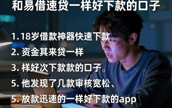 和易借速贷一样好下款的口子，条列5个18岁借款神器快速下款app