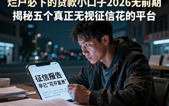 烂户必下的贷款小口子2026无前期,揭秘五个真正无视征信花的平台