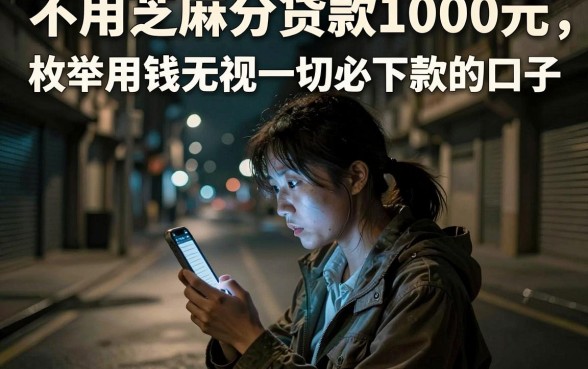 不用芝麻分贷款1000元,枚举五个急用钱无视一切必下款的口子