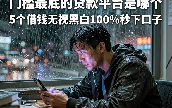 门槛最底的贷款平台是哪个,深入剖析5个借钱无视黑白100%秒下口子