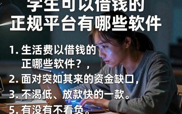 学生可以借钱的正规平台有哪些软件,细致阐述5个不看负债秒下款的网贷app