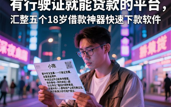有行驶证就能贷款的平台，汇整五个18岁借款神器快速下款软件