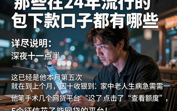 那些在24年流行的包下款口子都有哪些,详尽说明5个征信花了能网贷的平台
