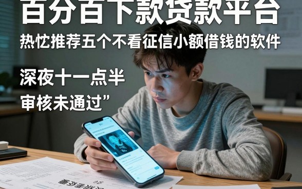 百分百下款贷款平台,热忱推荐五个不看征信小额借钱的软件