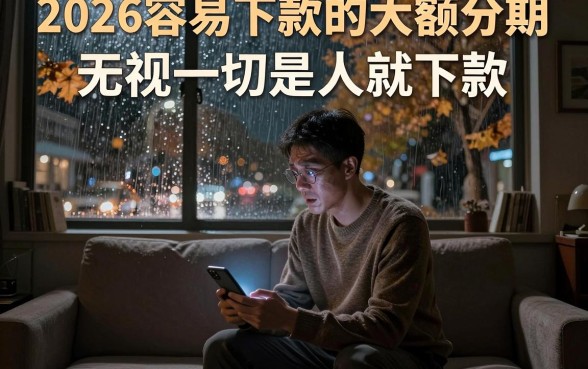 2026容易下款的大额分期，遴选五个无视一切是人就下款的平台