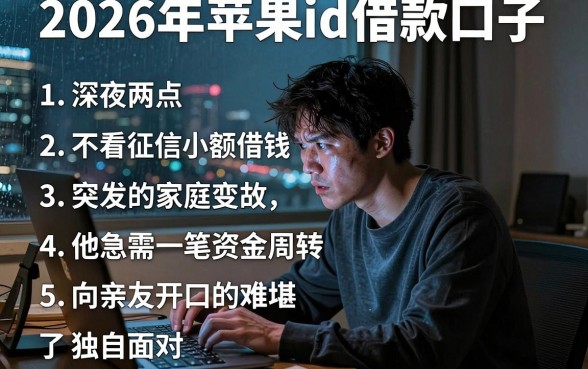 2026年苹果id借款口子，罗列五个不看征信小额借钱的平台