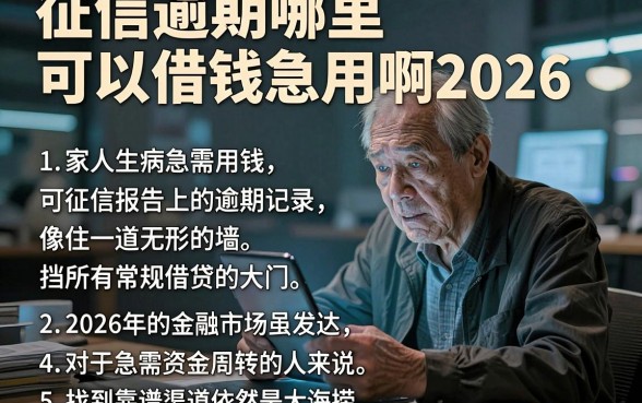 征信逾期哪里可以借钱急用啊2026，理出5个值得信赖的借钱口子