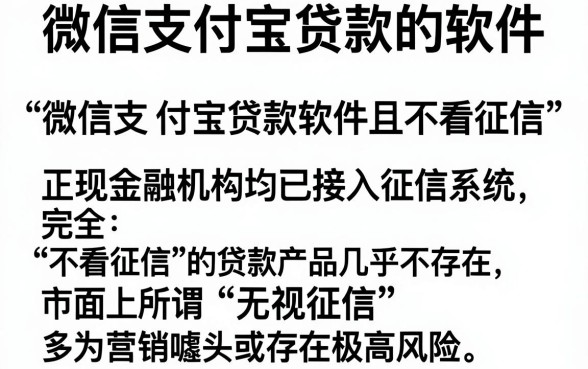 微信支付宝贷款的软件,筛选5个可以不看征信就能下款的口子