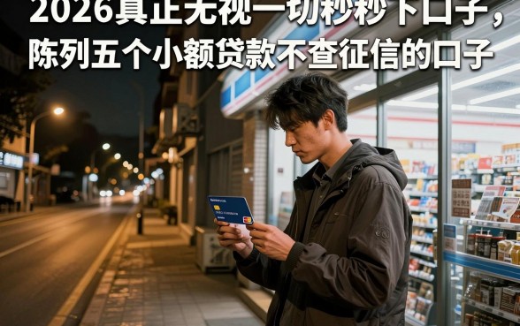 2026真正无视一切秒下口子，陈列五个小额贷款不查征信的口子