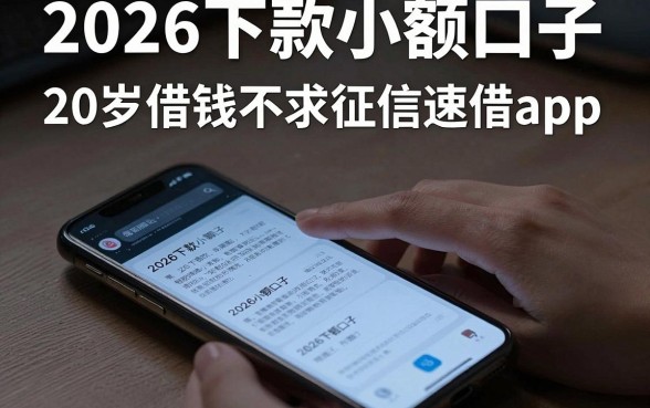 2026下款小额口子,枚举五个20岁借钱不求征信速借app