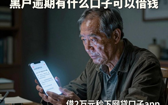 黑户逾期有什么口子可以借钱,胪列5个黑户借2万元秒下网贷口子app