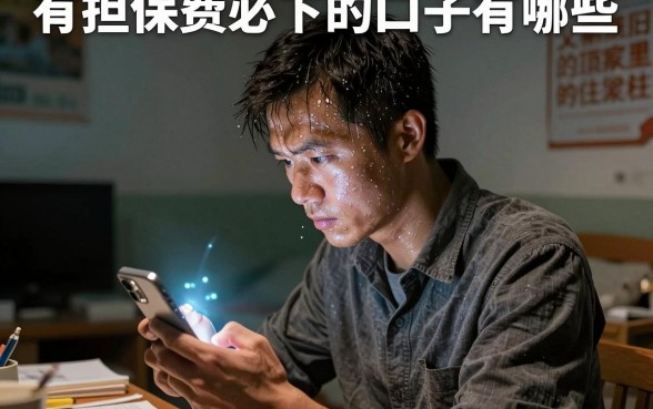 有担保费必下的口子有哪些,枚举五个每个人扣多少?