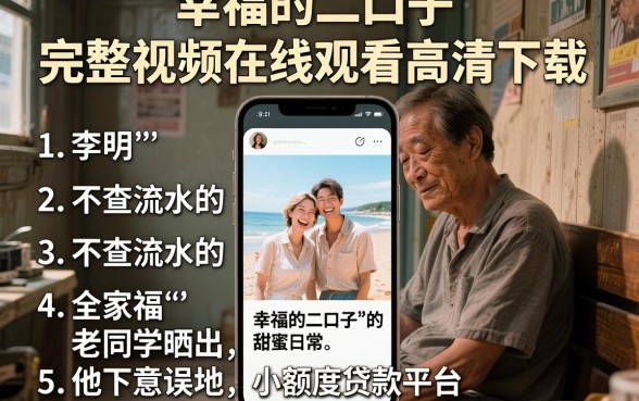 幸福的二口子完整视频在线观看高清下载，条列5个不查流水的小额度贷款平台
