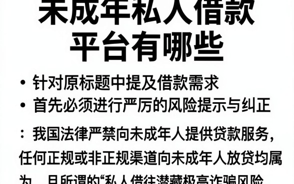 未成年私人借款 平台有哪些，罗列五个不看征信网贷平台放款快的平台