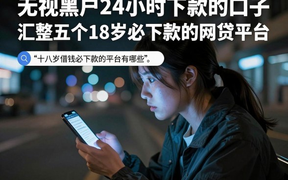 无视黑户24小时下款的口子,汇整五个18岁必下款的网贷平台