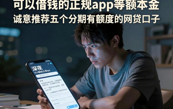 可以借钱的正规app等额本金,诚意推荐五个分期有额度的网贷口子