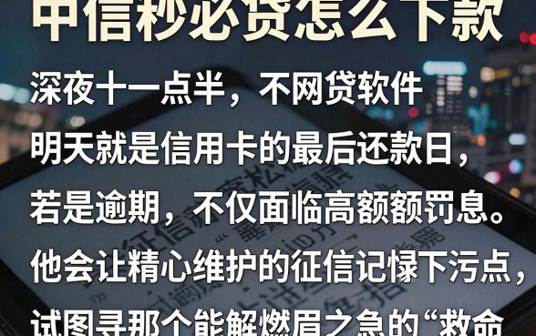 中信秒必贷怎么下款，详尽说明五个对征信宽松的网贷软件
