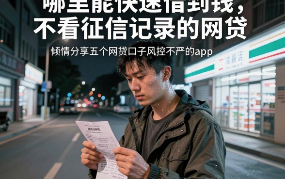 哪里能快速借到钱不看征信记录的网贷,倾情分享五个网贷口子风控不严的app
