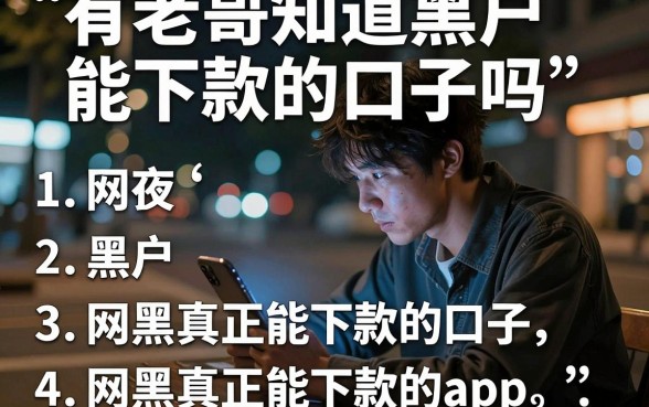 有老哥知道黑户能下款的口子吗,胪列5个网黑真正能下款的app
