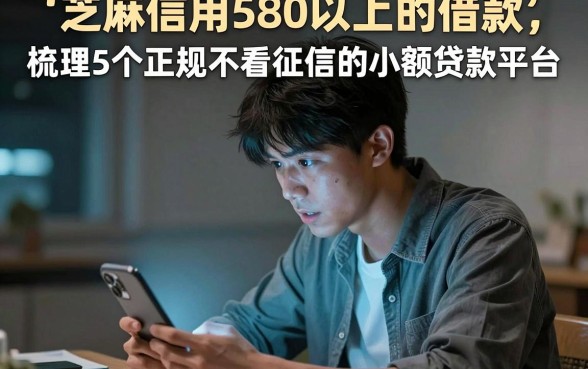 芝麻信用580以上的借款,梳理5个正规不看征信的小额贷款平台