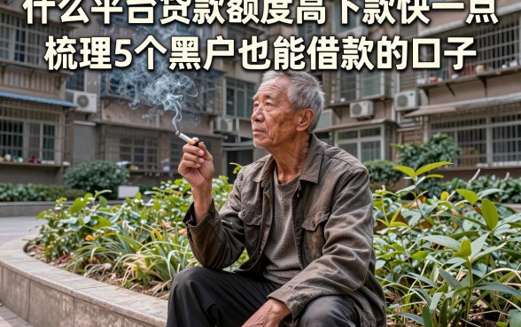 什么平台贷款额度高下款快一点,梳理5个黑户也能借款的口子