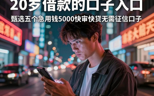 20岁借款的口子入口,甄选五个急用钱5000快审快贷无需征信口子