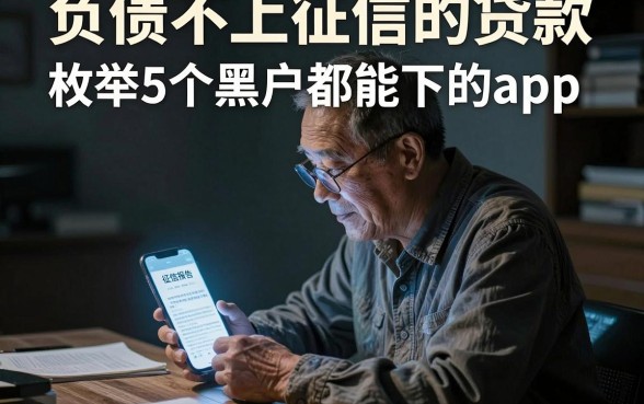 负债不上征信的贷款,枚举5个黑户都能下的app