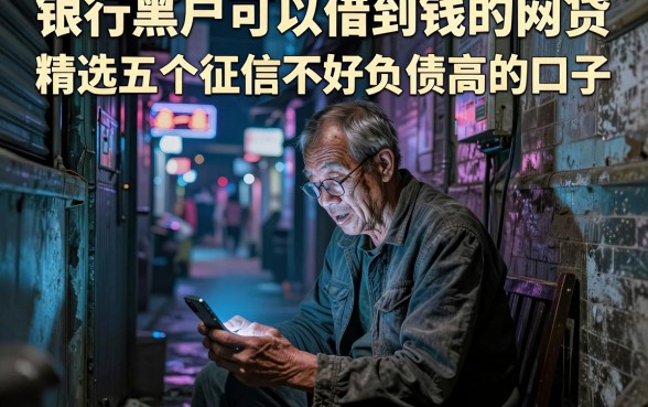 银行黑户可以借到钱的网贷，精选五个征信不好负债高的口子