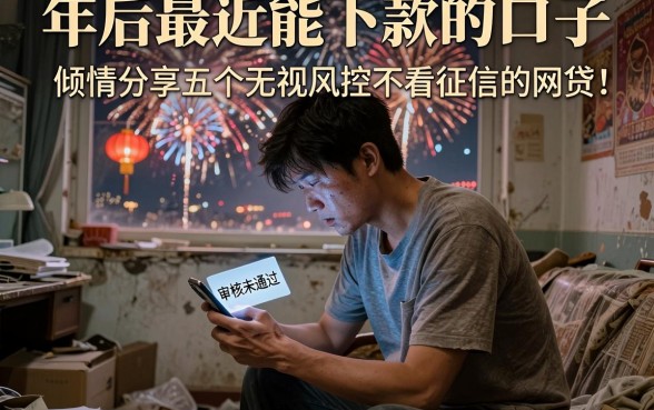 年后最近能下款的口子,倾情分享五个无视风控不看征信的网贷