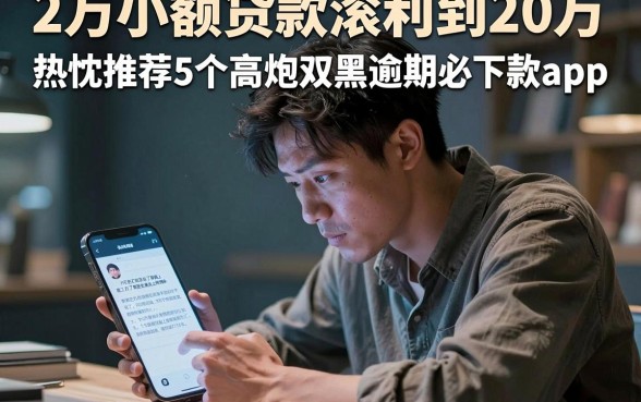 2万小额贷款滚利到20万，热忱推荐5个高炮双黑逾期必下款app