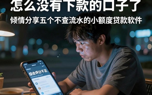 怎么没有下款的口子了，倾情分享五个不查流水的小额度贷款软件