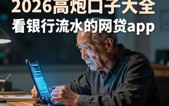 2026高炮口子大全,归集五个看银行流水的网贷app