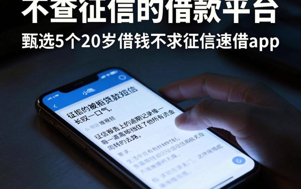 不查征信的借款平台，甄选5个20岁借钱不求征信速借app