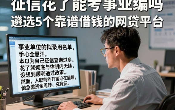 征信花了能考事业编吗，遴选5个靠谱借钱的网贷平台