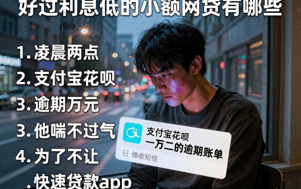 好过利息低的小额网贷有哪些,罗列五个支付宝花呗逾期万元快速贷款app
