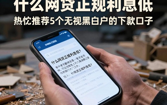 什么网贷正规利息低,热忱推荐5个无视黑白户的下款口子