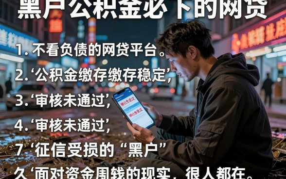 黑户公积金必下的网贷，罗列五个不看负债的网贷平台
