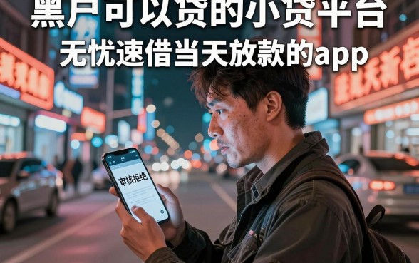 黑户可以贷的小贷平台,详细阐述五个无忧速借当天放款的app