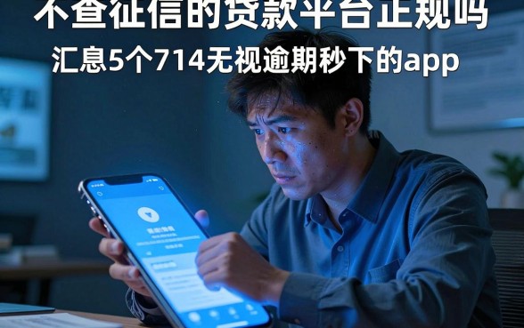 不查征信的贷款平台正规吗,汇总5个714无视逾期秒下的app