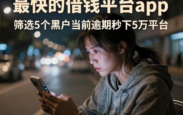 最快的借钱平台app,筛选5个黑户当前逾期秒下5万平台