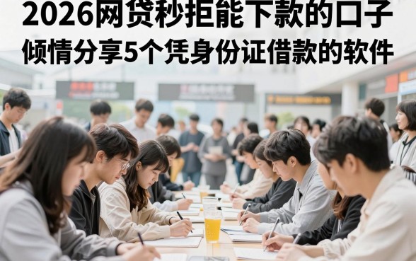 2026网贷秒拒能下款的口子，倾情分享5个凭身份证借款的软件