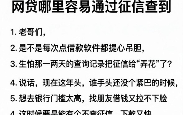 网贷哪里容易通过征信查到，陈列五个网贷无视不查征信软件