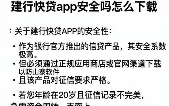 建行快贷app安全吗怎么下载,概括五个20岁可以借钱平台不查征信的软件