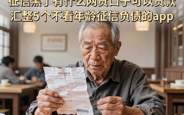 征信黑了有什么网贷口子可以贷款,汇整5个不看年龄征信负债的app