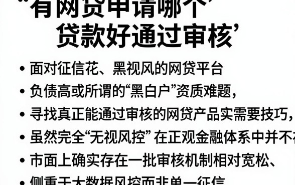 有网贷申请哪个贷款好通过审核,条列五个真正无视风控黑白的网贷平台
